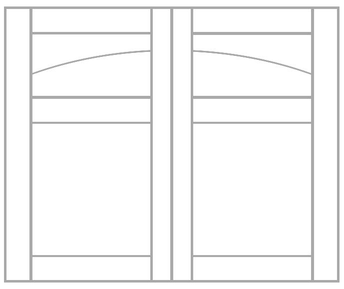 residential garage door panel style 2 Arch